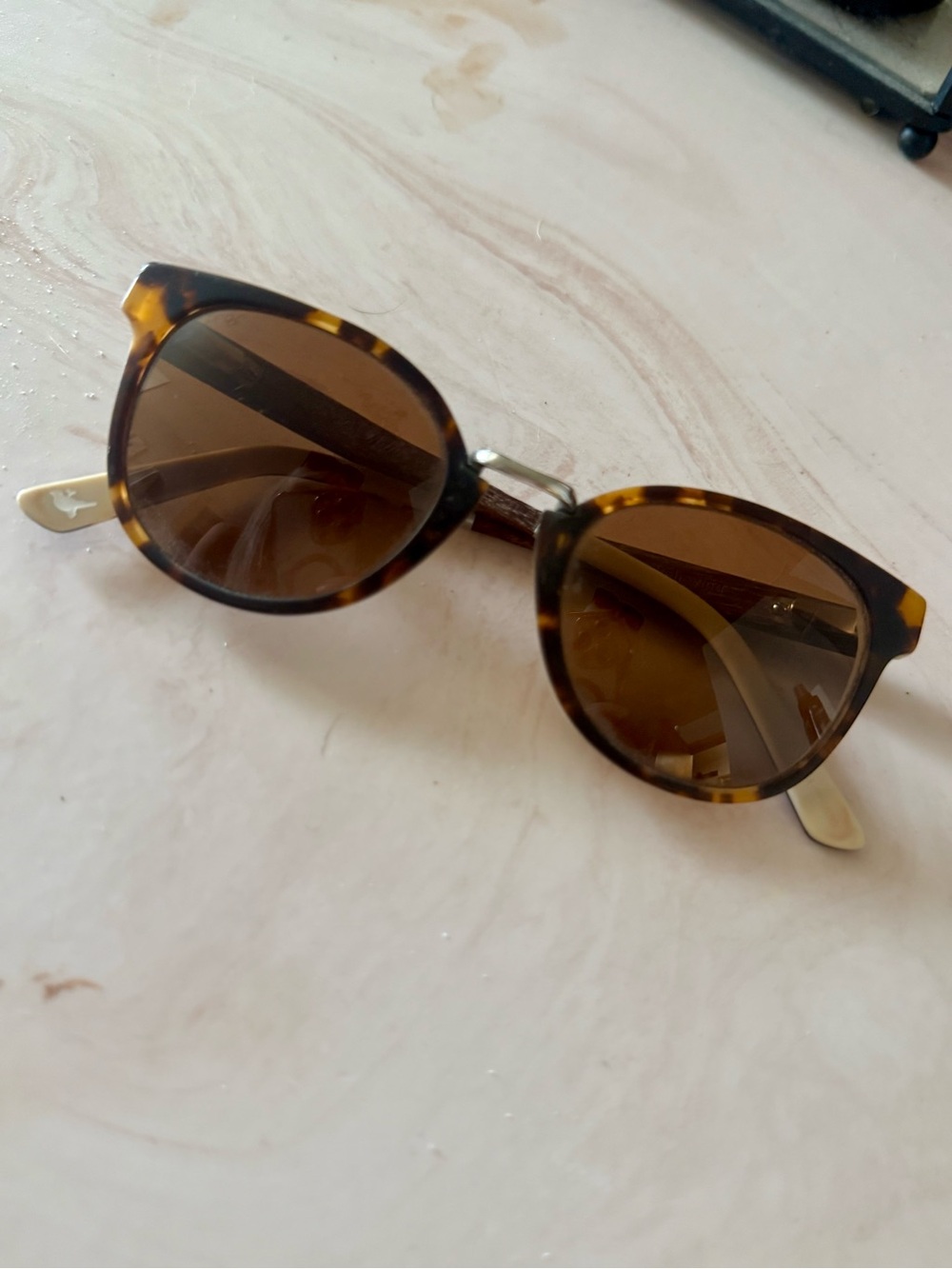 Tortoiseshell Round Proof Sunglasses (Brown Lenses)